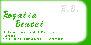 rozalia beutel business card